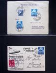Album Safe vert contenant 20 plis Zeppelin ou thème Zeppelin + 172 plis ligne Mermoz et conquête de l'Atlantique sud ainsi que ligne Dagnaux (Afrique)