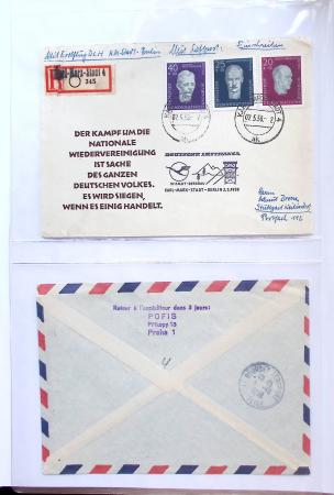 Album bistre d'aérophilatélie : 62 plis d'Europe dont France et Suisse, postale de nuit, à noter une carte souple avion et ballon Belgica Paris-Varsovie