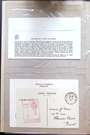 Album bistre d'aérophilatélie : 62 plis d'Europe dont France et Suisse, postale de nuit, à noter une carte souple avion et ballon Belgica Paris-Varsovie