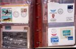 Album brun de 141 plis : premiers vols Caravelle (1957 - 1969) et Concorde (Français et Anglais) + divers dont quelques Airbus