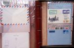 Album brun de 141 plis : premiers vols Caravelle (1957 - 1969) et Concorde (Français et Anglais) + divers dont quelques Airbus