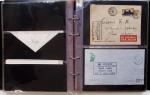 Album brun-rouge de 107 premiers vols vers l'Asie (1929 - 1973 dont 5.1.1934 courrier rapide de l'Emeraude 5.1.1934) dont nombreux Air France