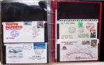 Album brun-rouge de 107 premiers vols vers l'Asie (1929 - 1973 dont 5.1.1934 courrier rapide de l'Emeraude 5.1.1934) dont nombreux Air France