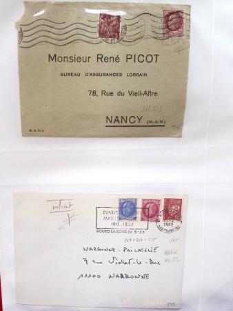 Album rouge "Collectors range" période Sage et semi-moderne dont aérophilatélie et curiosités
