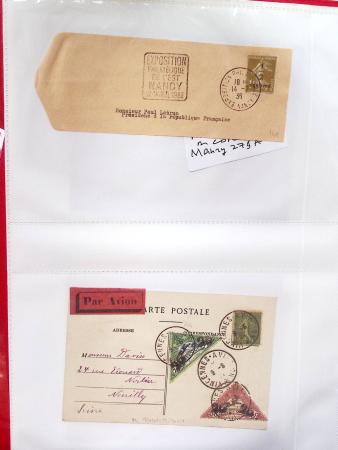 Album rouge "Collectors range" période Sage et semi-moderne dont aérophilatélie et curiosités