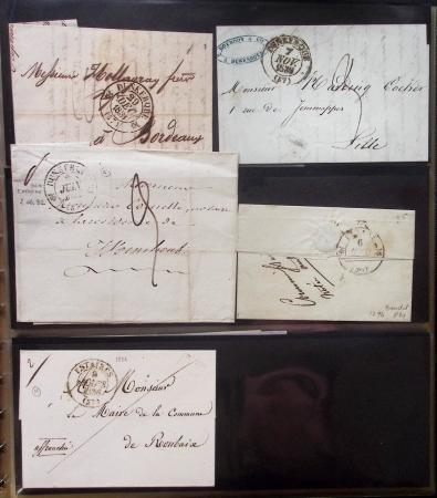 Album Safe noir du Nord : Ancien Régime à 1900 : Le Quesnoy et diverses localités, cursives, PP à numéros, noms révolutionnaires : 57 Nord-Libre (2)