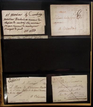 Album Safe noir du Nord : Ancien Régime à 1900 : Le Quesnoy et diverses localités, cursives, PP à numéros, noms révolutionnaires : 57 Nord-Libre (2)