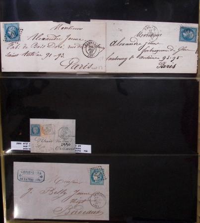 Album Safe noir du Nord : Ancien Régime à 1900 : Le Quesnoy et diverses localités, cursives, PP à numéros, noms révolutionnaires : 57 Nord-Libre (2)