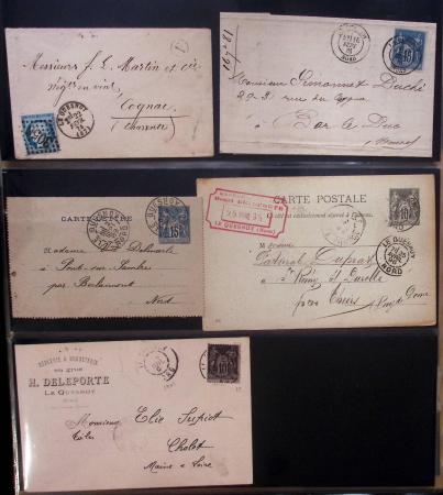 Album Safe noir du Nord : Ancien Régime à 1900 : Le Quesnoy et diverses localités, cursives, PP à numéros, noms révolutionnaires : 57 Nord-Libre (2)