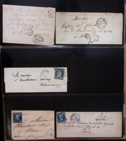Album Safe noir du Nord : Ancien Régime à 1900 : Le Quesnoy et diverses localités, cursives, PP à numéros, noms révolutionnaires : 57 Nord-Libre (2)