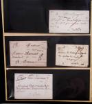 Album Safe noir du Nord : Ancien Régime à 1900 : Le Quesnoy et diverses localités, cursives, PP à numéros, noms révolutionnaires : 57 Nord-Libre (2)