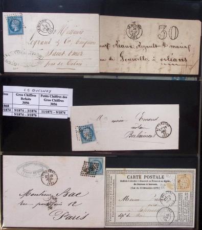 Album Safe noir du Nord : Ancien Régime à 1900 : Le Quesnoy et diverses localités, cursives, PP à numéros, noms révolutionnaires : 57 Nord-Libre (2)