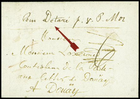 Nord : marque ronde ornée d'une fleur de lys "Déboursé de Douay" (L14 - SD), ind 30. RR et TB