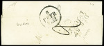 MP "Deb 57 Douay" (1832 - 27x10,5mm), ind 19, signé Baudot. TB
