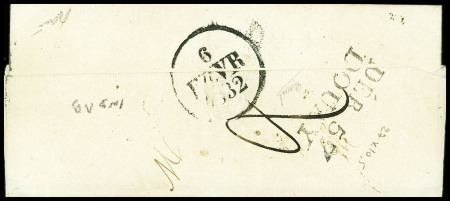 MP "Deb 57 Douay" (1832 - 27x10,5mm), ind 19, signé Baudot. TB