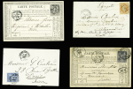 Oise : 43 plis de Noailles : MP à numéros , T12, n°3 obl. Grille + T15 "Noailles de l'Oise" (3 fev 49), lettres taxées dont taxe n°2 obl. T15 (oct 1859)