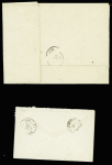 Oise : 43 plis de Noailles : MP à numéros , T12, n°3 obl. Grille + T15 "Noailles de l'Oise" (3 fev 49), lettres taxées dont taxe n°2 obl. T15 (oct 1859)