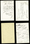 Oise : 43 plis de Noailles : MP à numéros , T12, n°3 obl. Grille + T15 "Noailles de l'Oise" (3 fev 49), lettres taxées dont taxe n°2 obl. T15 (oct 1859)