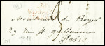Double cursive rouge "58 Marseille Beauvais", ind 18. B/TB