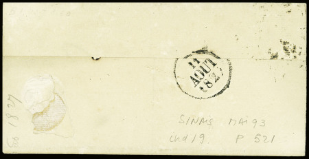 Double cursive "58 Mouy Clermont" (1827), ind 19. TB