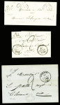 Bel ensemble de 34 cursives du département de l'Oise dont 58 Carlepont (ind 19), 58 Cires les Mello, 58 Cuise la Motte, 58 Guiscard Noyon, 58 Liancourt