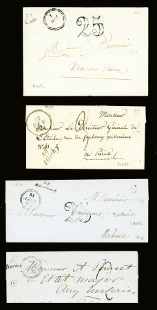 Bel ensemble de 34 cursives du département de l'Oise dont 58 Carlepont (ind 19), 58 Cires les Mello, 58 Cuise la Motte, 58 Guiscard Noyon, 58 Liancourt