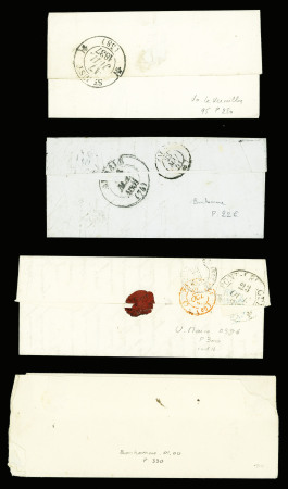 Bel ensemble de 34 cursives du département de l'Oise dont 58 Carlepont (ind 19), 58 Cires les Mello, 58 Cuise la Motte, 58 Guiscard Noyon, 58 Liancourt