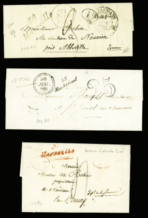 Bel ensemble de 34 cursives du département de l'Oise dont 58 Carlepont (ind 19), 58 Cires les Mello, 58 Cuise la Motte, 58 Guiscard Noyon, 58 Liancourt