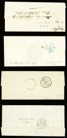Bel ensemble de 34 cursives du département de l'Oise dont 58 Carlepont (ind 19), 58 Cires les Mello, 58 Cuise la Motte, 58 Guiscard Noyon, 58 Liancourt