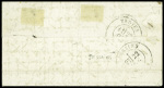 N°29 obl. Étoile 20 + CAD "Paris R. St DOMque St Gn 56" (9 oct 70) sur lettre pour Jessains (Aube) avec arrivée 22 oct (Le Washington ou le Louis Blanc)