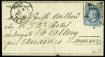 N°29 obl. Étoile 2 + CAD "Paris R. St Lazare" (9 nov 70) sur Gazette des Absents pour Airaines (Somme) avec arrivée 1 dec 70 (Le Daguerre). TB