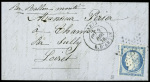 N°37 obl. Étoile 8 + CAD Paris R. d'Antin" (2 dec 70) sur ballon monté pour Sully (Loiret) sans arrivée. TB