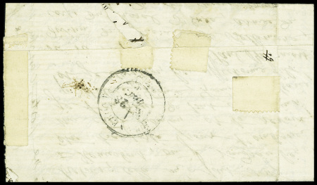 Formule "par ballon monté" avec CAD taxe "Paris 15c R. St Honoré" (15 dec 70) pour Hennebont (Morbihan) avec arrivée 28 dec