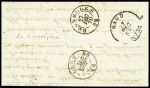 N°30 obl. Étoile 4 + CAD "Paris R. d'Enghien" (19 dec 70) sur ballon monté pour Gand (Belgique) avec arrivée 7 dec (Le Lavoisier). TB