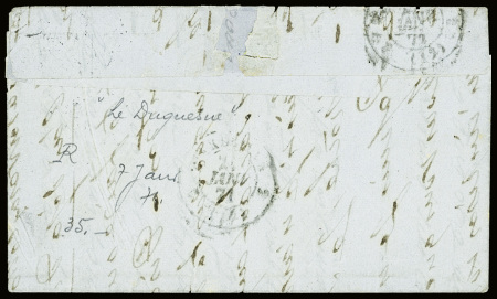 N°37 obl. Étoile 9 + CAD "Paris R. Montaigne" (7 janv 71) sur ballon monté pour Marseille avec arrivée 21 janv 71 (Le Duquesne). TB