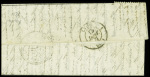 N°37 obl. Étoile muette + CAD "Paris (60)" (9 janv 71) sur ballon monté pour Neuville-les-Dames réexpédié à Lyon avec arrivée 15 janv 71 (Le Gambetta). TB