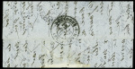 N°37 obl. Étoile 10 + CAD "Paris R. du Cherche-Midi" (21 janv 71) sur ballon monté pour Boulogne-sur-Mer avec arrivée 23 janv 1871 (Le Général Daumesnil)