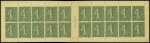 Carnet n°130C 5, 15c vert-olive, TB. Cote 875€