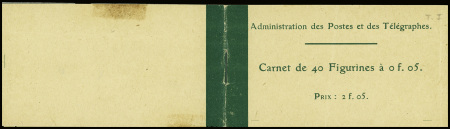 Carnet n°137C3 de 40 timbres vendu 2F05. TB. Cote 370€
