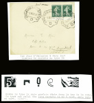 N°137 en paire de carnet obl. CAD ondulé "Chambre des députés D" (5 mars 1907 - 1er jour d'émission) sur lettre. TB