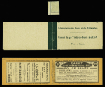 ++ 2 carnets à plat : n°137C3 et 158C2, est joint un timbre n°137 type IIA avec surcharge "Annulé" en violet. TB. Cote 525€