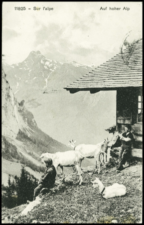 4 plis AFF n°137 obl. Mec d'essai Chambon "Paris 118 R. d'Amsterdam" (1912), CAD Suisse "Ambulant" (1913) et griffe "Gare des hôpitaux Jougne (Doubs)"