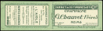 ++ Carnet n°159C3 (S26) couverture Champagne Chauvet frères. TB. Cote 360€