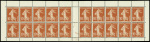 ++ Carnet n°138C1, 10c rouge prix 2 francs (sans l'agrafe). TB. Cote 360€