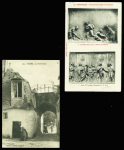 3 lettres et 2 cartes postales AFF n°138 avec oblitérations rares : étoile de Montdidier (Somme 11.11.1914), griffe encadrée "Vénizel" + dateur seul 7.12.14