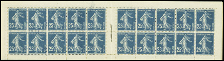 ++ Carnet n°140 C5, 25c bleu (S.10), TB. Cote 3300€