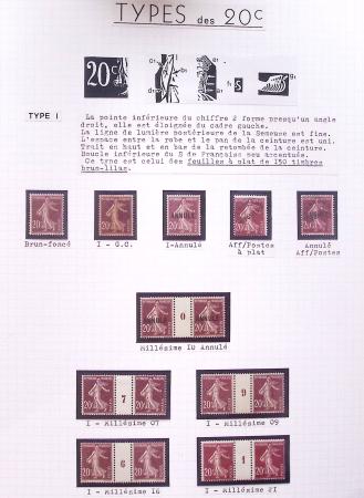 Beau restant de collection de Semeuses en 2 classeurs de bureau vert et bleu : GC, millésimes, essais de poinçon, n°130F type 6 sur CP du Bon Marché