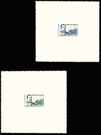 N°1295 - 0,15 + à,05 Du Guesclin - 5 épreuves d'artiste en brun, noir (2), en vert, en bleu. TB
