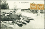 N°235 en paire verticale obl. Grand CAD d'essai ondulé d'ambulant "Paris à Montargis A" (1930) (Pothion n°1201A) sur carte postale. Ind 20