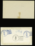 4 lettres de Bass (Indiana) et Fishertown AFF timbres US obl. Fancy Cancellations : poissons (année 1930). TB